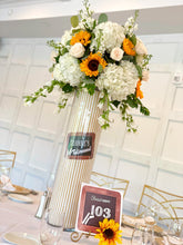 Schoolhouse Chic Striped Floral Centerpiece Rental